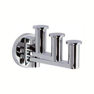 Ginger Kubic Pivoting Triple Robe Hook 4610T/PC Chrome Towel